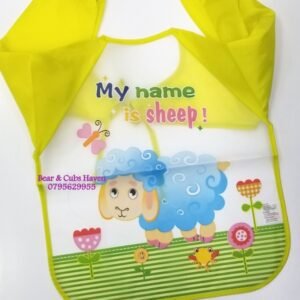 Baby Toddler Kids Long Sleeve Plastic Wipe and Go Bib Feeder.