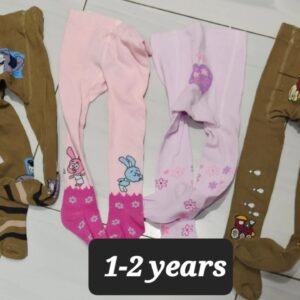 Flowered Girls Stockings 6 months to 1 year