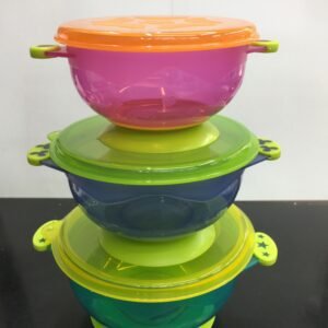 3 Baby Bowls Set With Lid  and Suction
