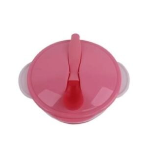 Baby Weaning Bowl With Heat Sensitive Spoon - Pink