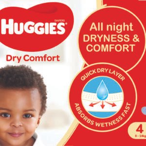 Huggies Dry Comfort Jumbo Size 4(8-14)Kgs 60's