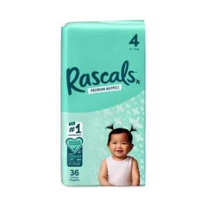 Rascal+Friends Premium Adhesive Toddler Nappy Diapers Size 4 (10-15 Kgs) - 36 Pieces