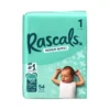 Rascal+Friends Premium Adhesive Newborn Nappy Diapers Size 1 (3-5 Kgs) - 54 Pieces