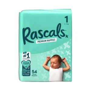 Rascal+Friends Premium Adhesive Newborn Nappy Diapers Size 1 (3-5 Kgs) - 54 Pieces