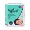 Rascal+Friends Premium Adhesive Newborn Nappy Diapers Size 1 (3-5 Kgs) - 54 Pieces