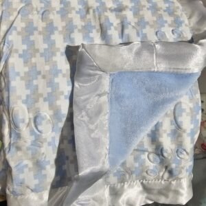 Baby receiving blanket/shawl Puzzle Purple Blue