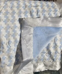 Baby receiving blanket/shawl Puzzle Purple Blue