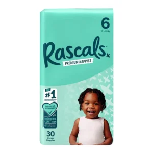 Rascal+Friends Premium Adhesive Junior Kids Nappy Diapers Size 6 (16 Kgs & Above) - 30 Pieces