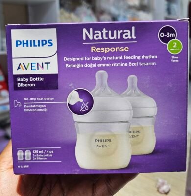 Philips Avent Natural Response 3.0 Baby Feeding Bottle 125ml Pack of 2 Age- Newborn & Above